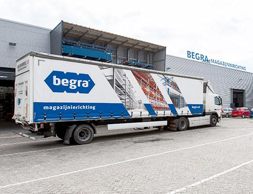 Begra magazijn inrichting